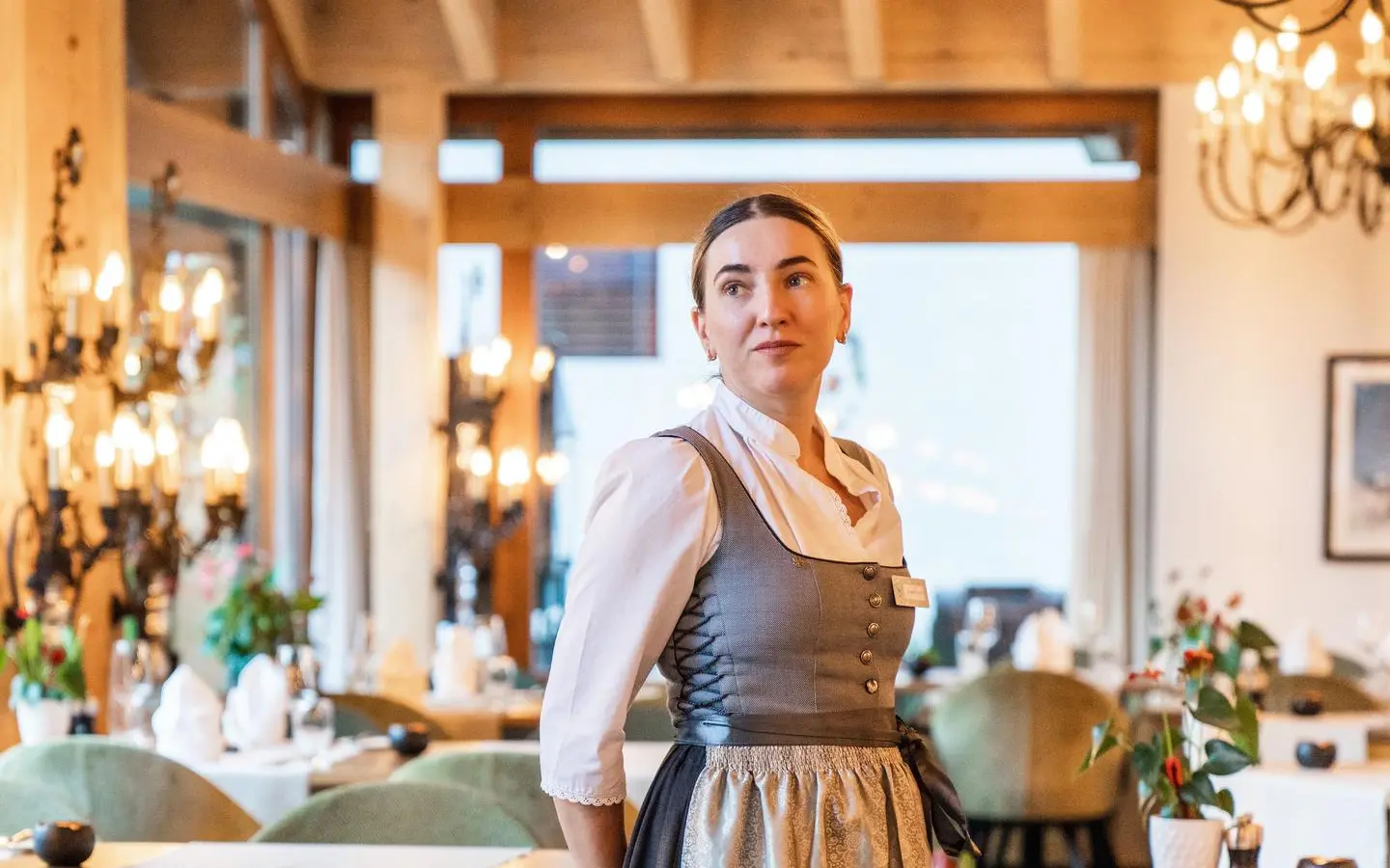 Our service staff in traditional dress 