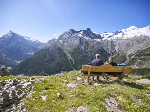Aussicht auf die Berge von Saas-Fee Aussicht auf die Berge von Saas-Fee
