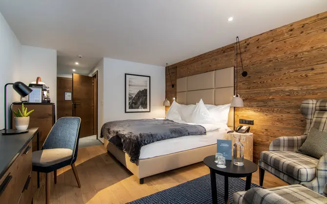 View of the Deluxe double rooms at Walliserhof Gand-Hotel & Spa, Saas Fee 