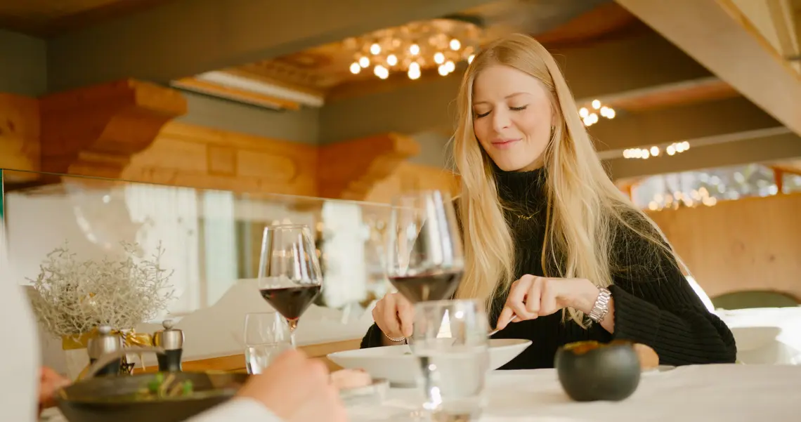 Cäsar Ritz restaurant at the Walliserhof Saas-Fee with Alpine cuisine