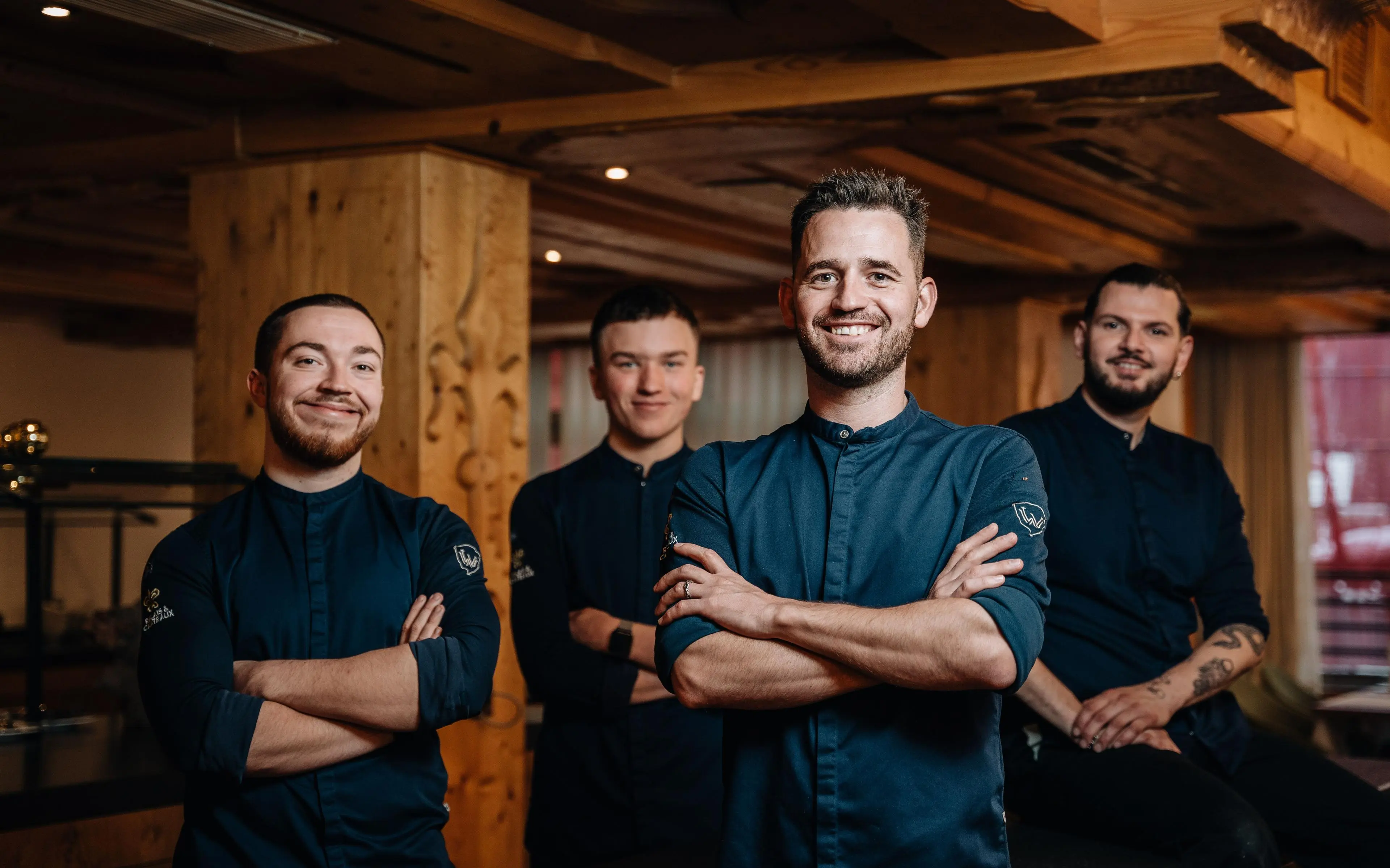 Küchenchef Jakub Baron und sein Team