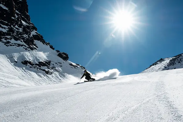 Skifahren auf dem Gletscher