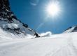 Skifahren auf dem Gletscher